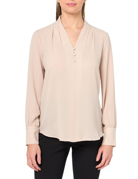 Adrianna Papell Women's Solid Long Sleeve Blouse