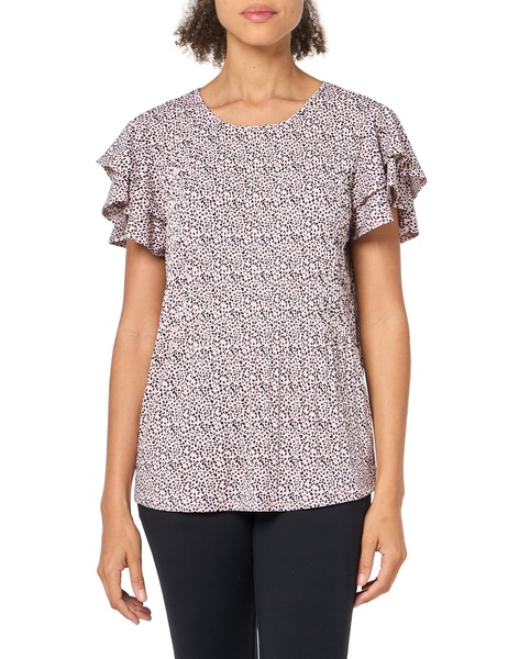 Adrianna Papell Women's Pleated Knit Double Sleeve Top