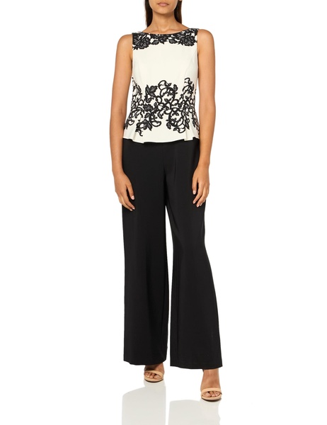 Adrianna Papell Womens Scroll Lace JumptsuitJumpsuit
