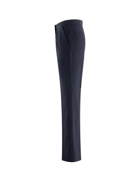 Navy Blue Trousers In Fresh Wool