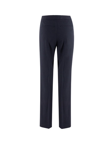 Navy Blue Trousers In Fresh Wool