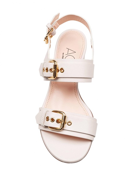Lala Straps Leather Sandal Chalk Color