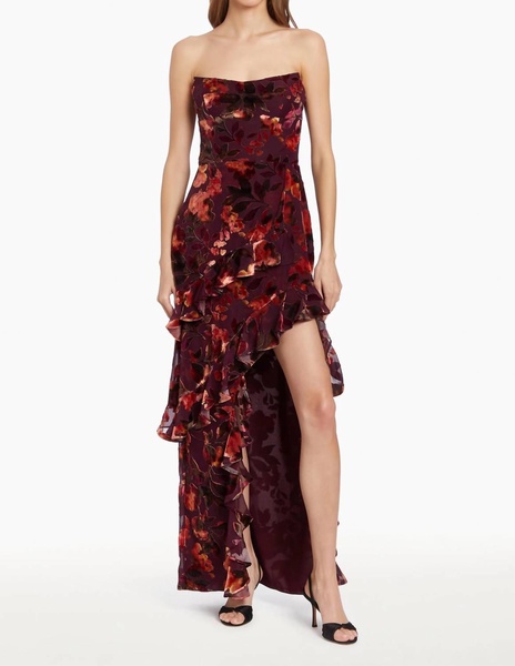 magnolia maxi dress in sorrel burnout