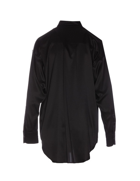Stretch Silk Satin Relaxed Fit Shirt