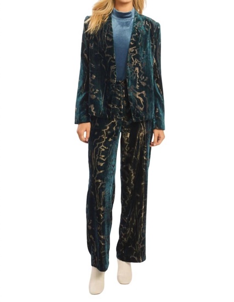 elize blazer in golden jade