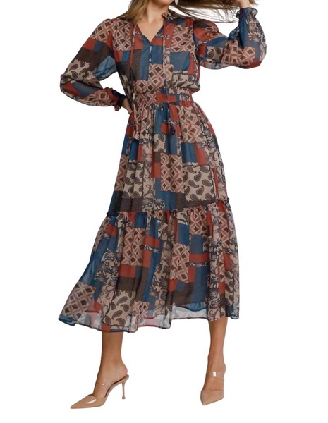 from a distance dress in teal