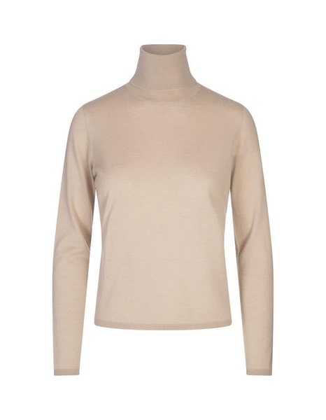 Beige Adda Turtleneck Sweater