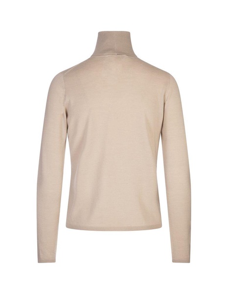 Beige Adda Turtleneck Sweater