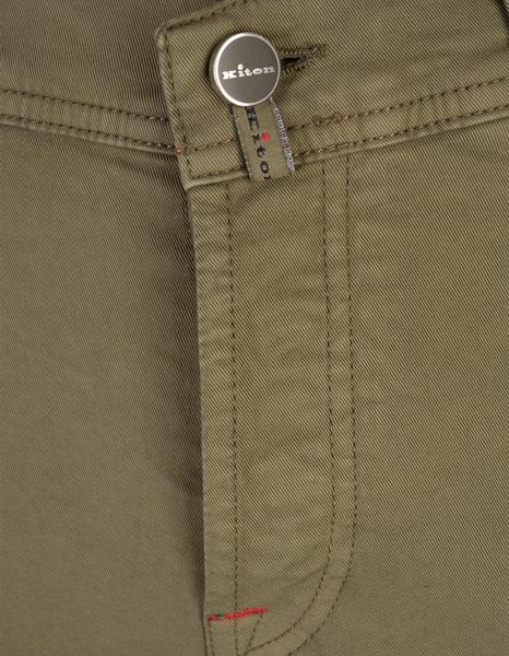 Military Green Blue Stretch Cotton Denim Slim Fit Jeans