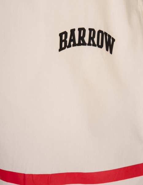 White Bermuda Shorts With Bands On The Bottom