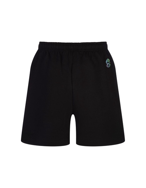Bermuda Shorts With Contrast Lettering Logo