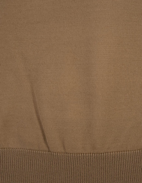 Slim Fit Turtleneck Sweater In Beige Virgin Wool