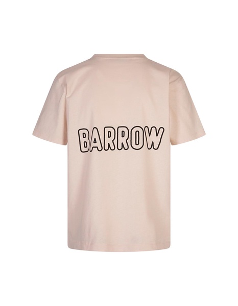 White T-shirt With Flock Print