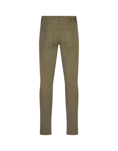 Military Green Blue Stretch Cotton Denim Slim Fit Jeans