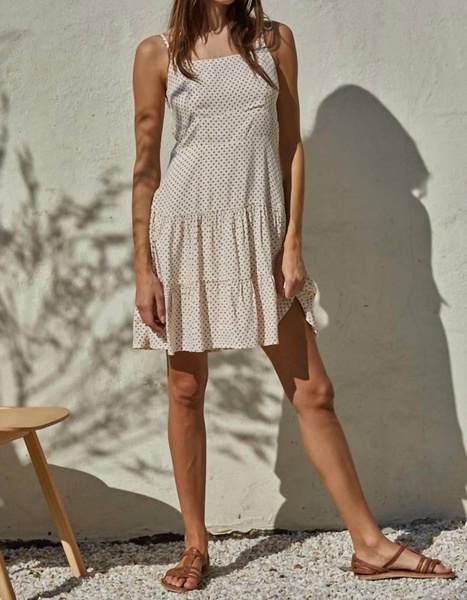 dolce dotted dress in ivory rust