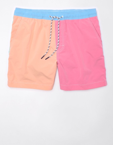 ae colorblock flex 5" swim trunk