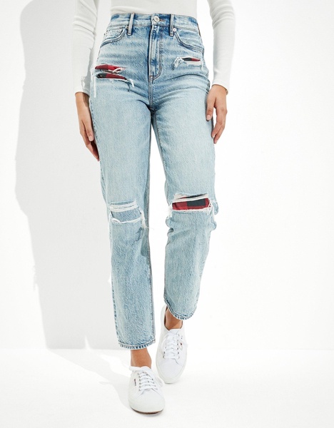 ae ripped highest waist '90s boyfriend jean
