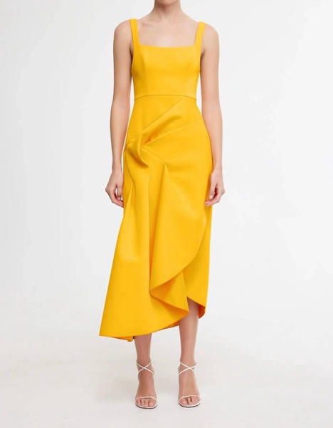 hewton midi dress in marigold