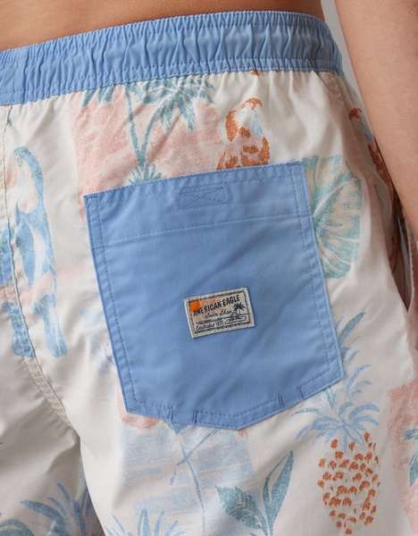 ae floral flex 7" swim trunk
