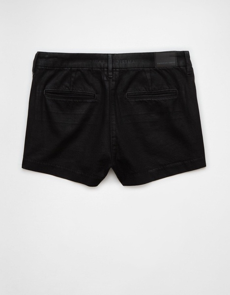 ae strigid high-waisted coated denim mini short