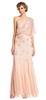 Adrianna Papell Women's One Shoulder Beaded Dress