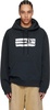 Black Printed Logo Hoodie