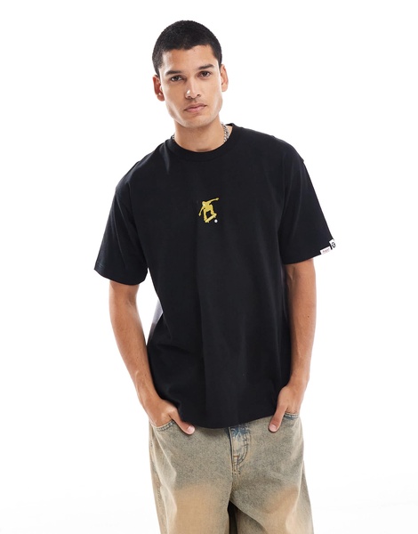 AAPE by A Bathing Ape faded backprint T-shirt logo in black
