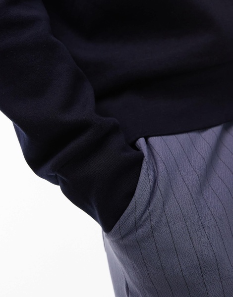 Mango crewneck sweatshirt in navy