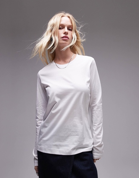 ARKET long sleeve T-shirt in white