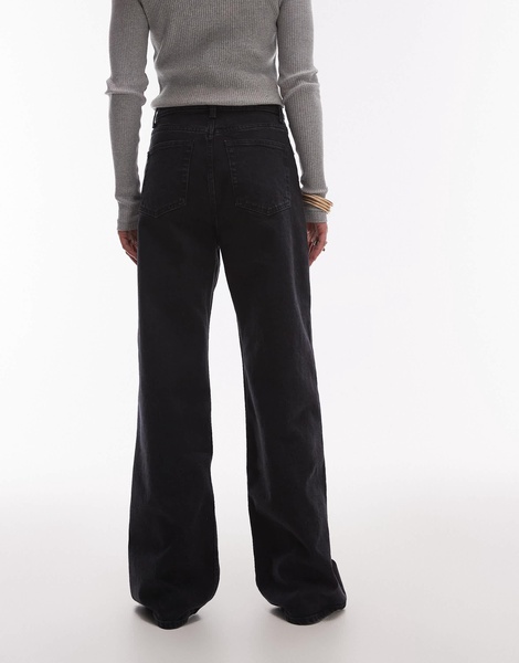 ARKET Lupine high rise wide leg jeans in washed black