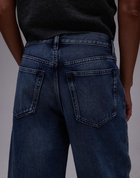 ARKET Cloud low rise baggy wide leg jeans in dark wash blue