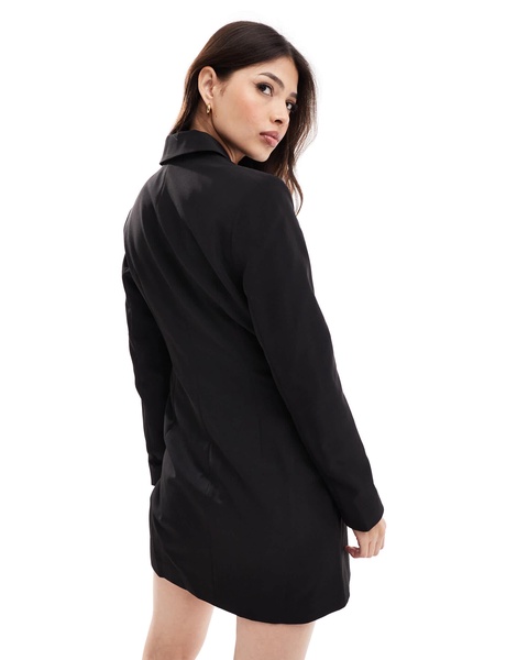 Miss Selfridge fitted waist blazer dress in black