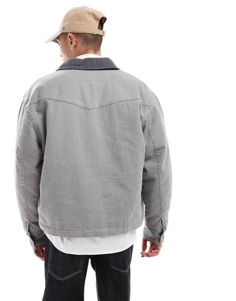 Cotton On relaxed carpenter jacket in gray