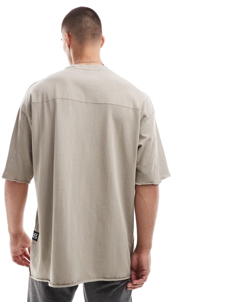 Bershka boxy oversized fit T-shirt in brown
