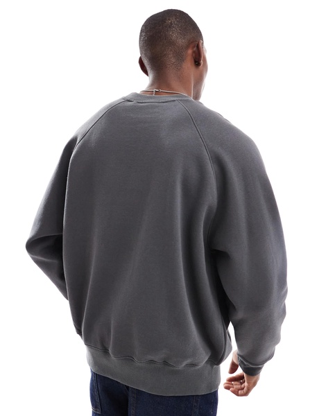 Bershka sweatshirt in charcoal