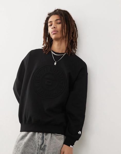 Aape By A Bathing Ape embossed logo sweatshirt in black