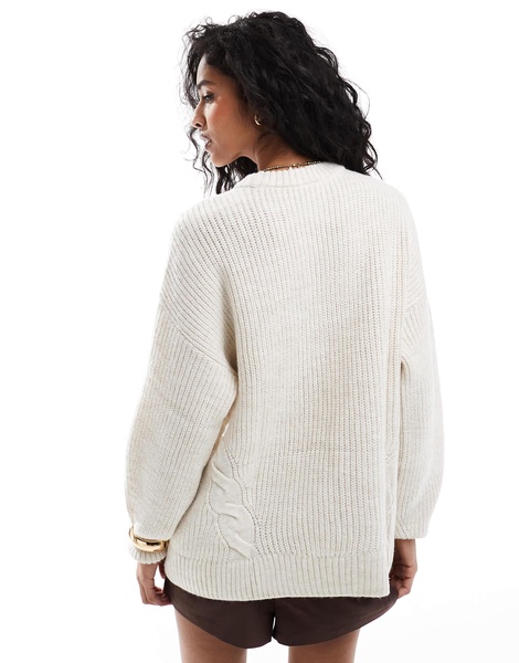 ONLY cable knit sweater in cream