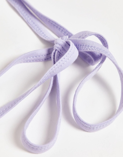 ASOS DESIGN tie side thong in purple