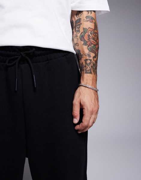 ASOS DESIGN premium heavyweight oversized sweatpants in black