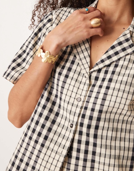 Brave Soul relaxed short sleeve shirt in plaid design - part of a set