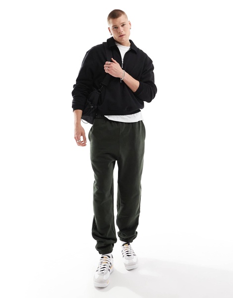 ASOS DESIGN premium heavyweight oversized sweatpants 400gsm in dark green