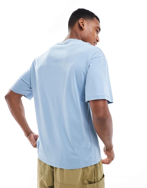 ADPT oversized t-shirt with chest print in pastel blue