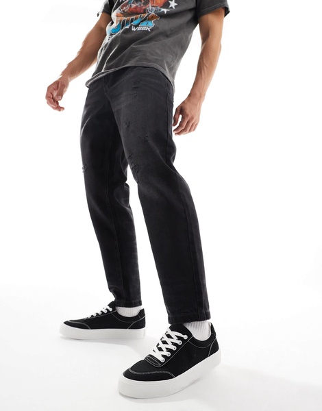 ASOS DESIGN plimsoll sneakers in black