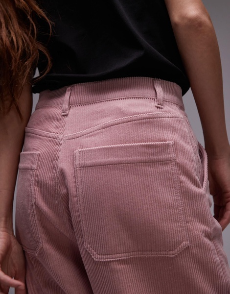 ARKET Amber cord barrel leg pants in pink