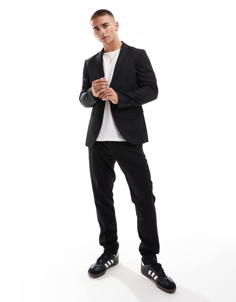 Jack & Jones slim fit suit jacket in black
