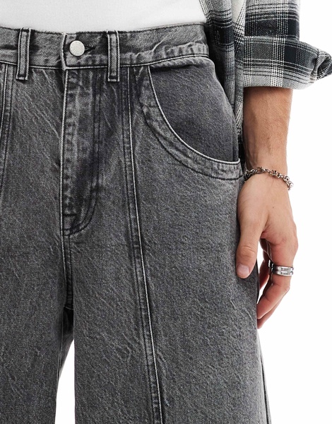 ASOS DESIGN baggy jeans in gray