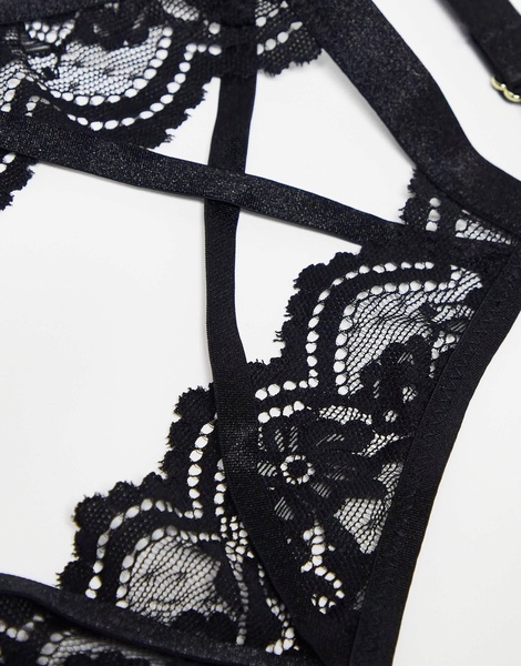 Ann Summers Rosella lace lingerie set in black
