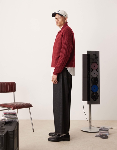 ASOS DESIGN oversized baggy jeans in raw denim