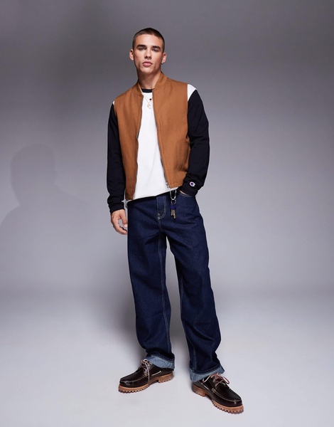 ASOS DESIGN washed vest in tan