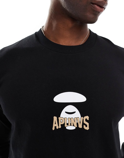 Aape By A Bathing Ape long sleeve universe t-shirt in black